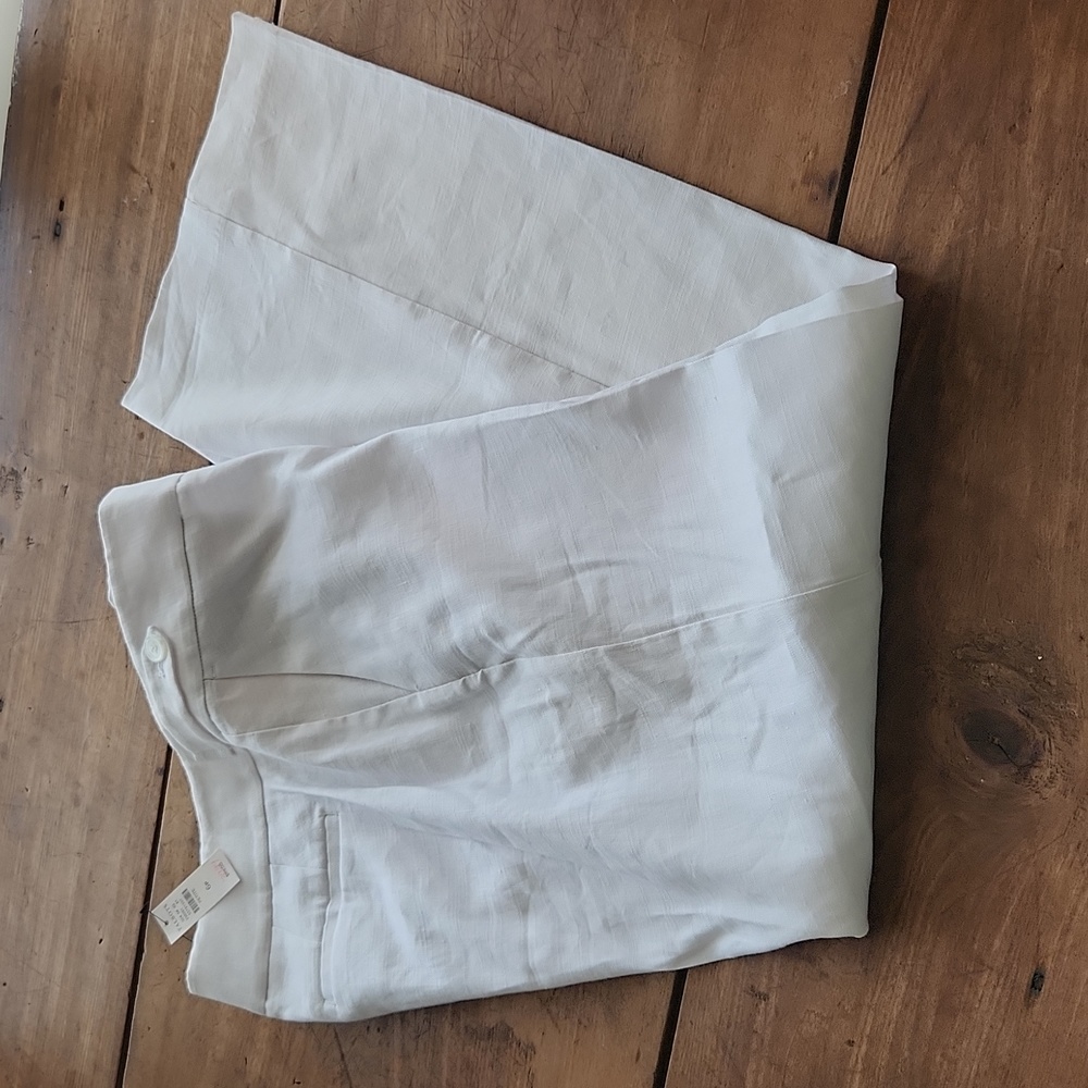 NWT Talbots linen-blend trousers
